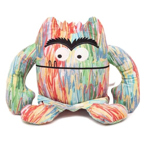 Genérico Plushie de Monstruo de Colores, Juguete de Peluche Colorido para un Estado de ánimo Alegre y despreocupado, decoración de Halloween o cumpleaños, Regalo para niños o niñas (13,7 Pulgadas)