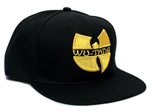 Wu-Tang Clan Embroidered Unisex-Adult Hat One-Size Flat Bill Black/Black