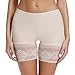 Produktbild Joyshaper Unter Rock Kurz Hose Mit Spitze Damen Anti-Chafing Anti-Rutsch Lace Leggings Sicherheits Shorts Miederhose Miederslip Miederpants Nahtlose Unterwäsche Weich Elastisch Leicht(Beige,XL)