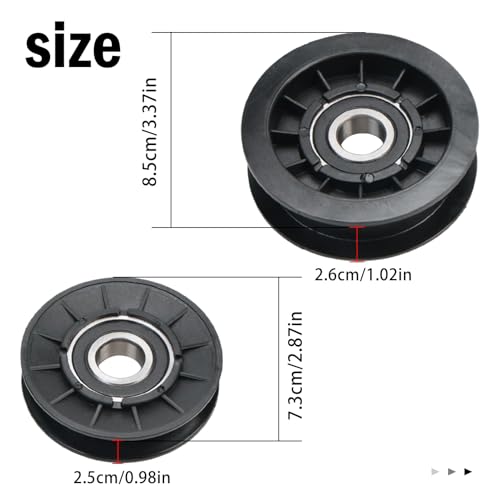 Image of GX20286 GX20287 GX20006 Transmission Drive Belt Pulley Repair Kit for Jo-hn De-ere L100 L110 L120 L130 L107 GX20287 AM103019 AM32672 Troy-Bilt Idler Pulley and Drive Belt Kit Replaces 1760097 690409