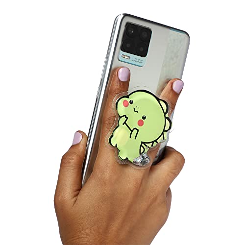 Image of KRZNA Gel Filled Mobile Holders Selfie Holder Designed for Kids, Girls and Teens.. [ Gel Inside ]-(Model - Dino Yum Yum)
