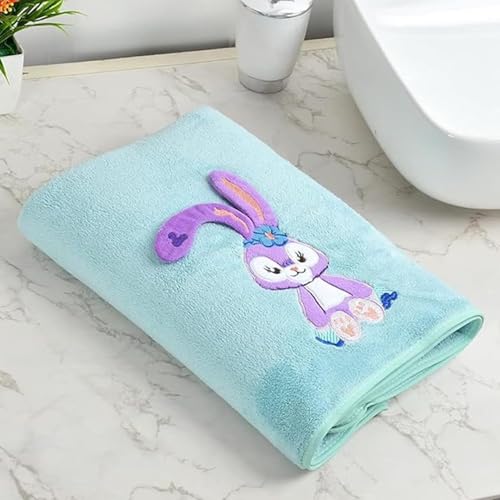 Image of Microfiber Kids Bath Towels Quick Dry Super Absorbent Super Soft Bath Towel for Babies Toddler-Baby Towel for Boys and Girls (Purple & Green, 2 Bath Towel)
