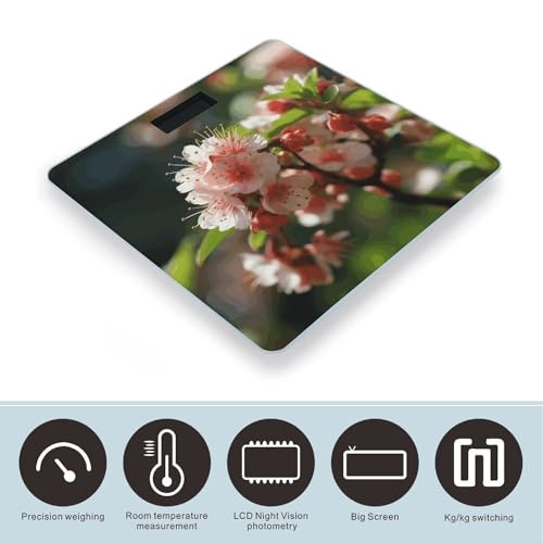Báscula digital Blooming Peach Blossoms de vidrio templado miniatura 3