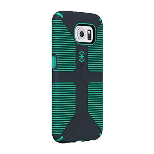 Speck Products CandyShell Grip Case for Samsung Galaxy S6 Edge - Retail Packaging - Charcoal Grey/Dragon Green