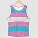 Transgender Glitter Flag Funny Women's Sports Tank Tops Workout Athletic Running Sleeveless Shirts M