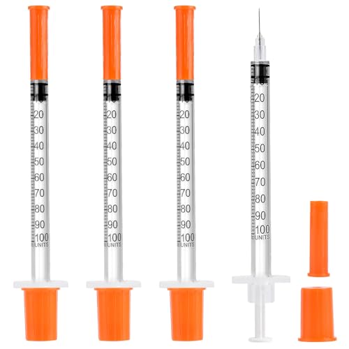30 Pack Syringes 31G U-100 5/16 (8mm) 1ml/cc Disposable Syringe Lab Supplies Individual Packed