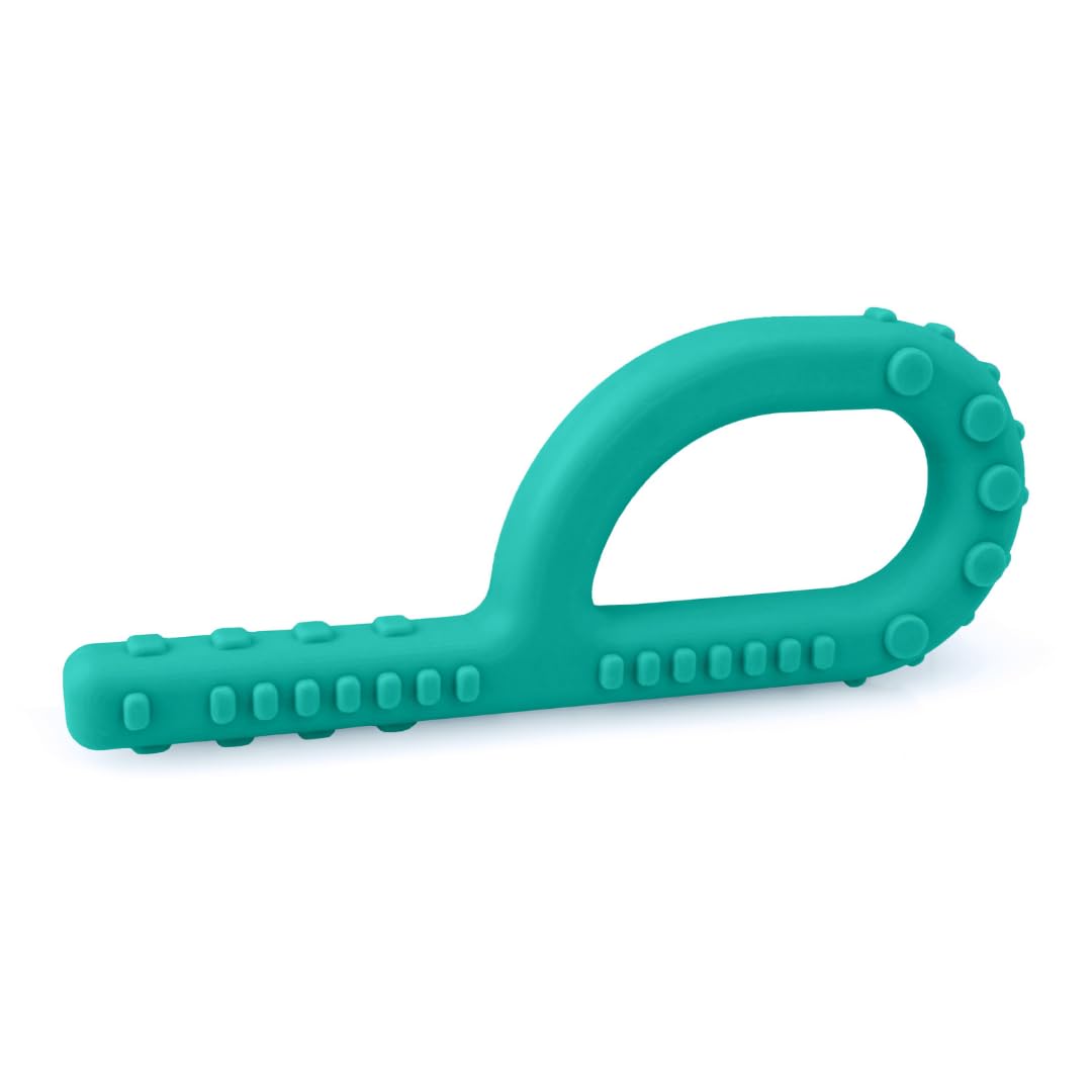ARK Grabber estándar en suave o texturizado con fácil manejo para niños gracias a la forma de bucle que incluye instrucciones de cuidado ATC, habilidad motora de la mandíbula, bloque de mordida