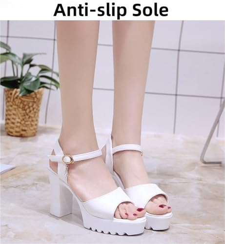 Women's High Heel Sandals Strappy Platform Chunky High Heels Sandals For Dress Wedding Party4