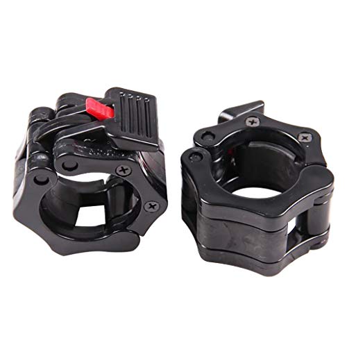 YunZyun 2pcs/Pair 2" Barbell Clamps Metal Locking Barbell Collars Quick Diameter Standard Bar