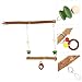 BESPORTBLE Parrot Swing Toy Natural Wood Bird Chewing Accessory for Budgerigar Parakeet and Birds Creative Design for Play and Relaxation for Pet Owners