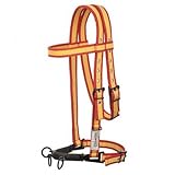 Hispano Hípica - Cabezada Serreta Vaquera Hh Nylon C/Ahogadero 3 Pilares Forrada Color:Negro Talla:Full