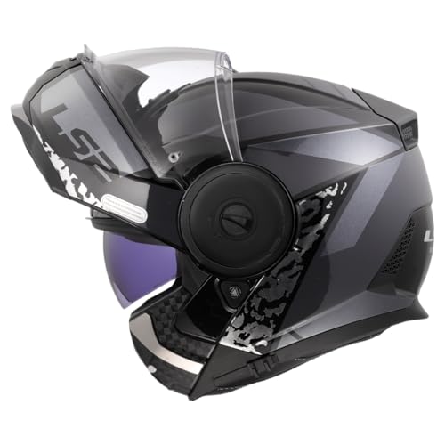 Omologato ECE 22.06 LS2, Casco Moto Modulare SCOPE II OXYD Black Titanium, L