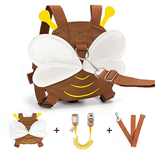 LilKisThk Child Leash, Leash for Kids with Key Lock, Baby Leashes for Toddlers 3 in 1, Child Harness Walking Leash for Toddlers(Bee)