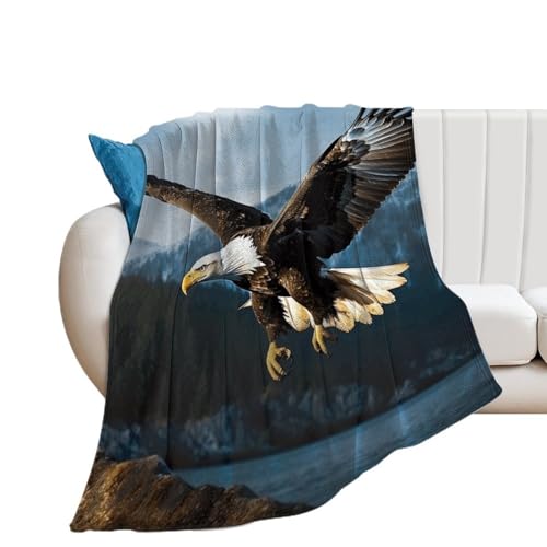 Couverture flanelle aigle idéale pour vos soirées canapé - 2