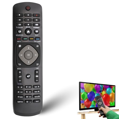 Mando a Distancia TV Compatible con Philips, Mando Televisión Philips 49PUK4900 49PUT4900 32PFT4131 32PFT4132 32PHH4009 39PHS4112 39PHT4112 48PFH4100 48PFH4101 48PFK4100, Mando Smart TV UHD