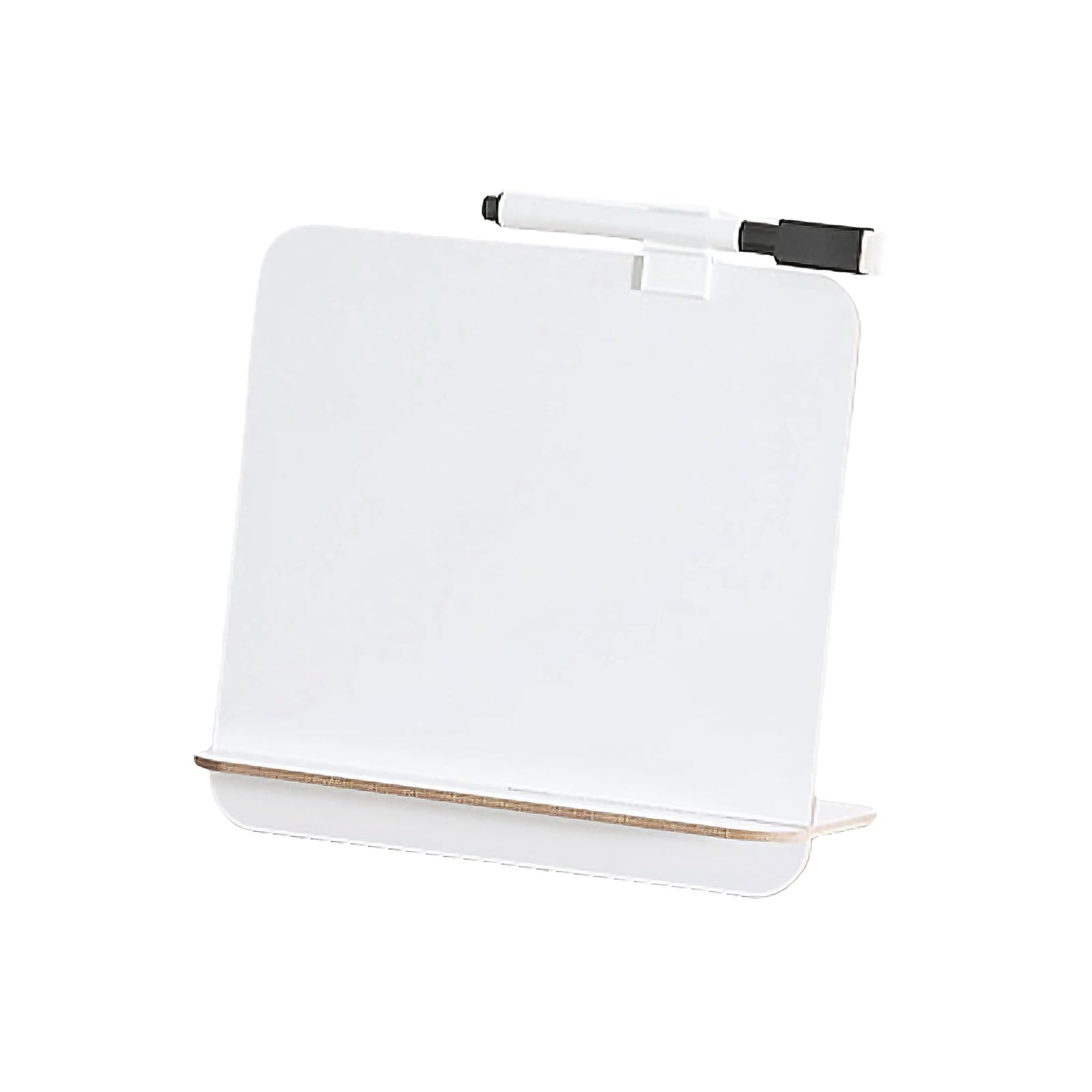 1 mini tableau blanc, effaçable à sec, 16,5 x 17 cm, avec porte-stylo, effaçable à sec, double face, marqueurs effaçables à sec (1S)