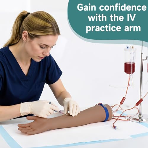 Image of Phlebotomy Practice Kit, IV Practice Arm with Veins, Blood Draw & Venipuncture Training for IV Insertion Practice, IV Injection Practice Kit for Medical Education