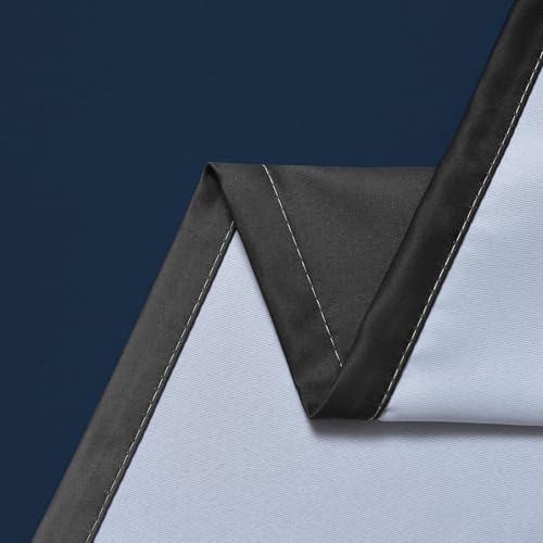 Image of SimpleHome Ombre Room Darkening Curtains 84 inches Length for Bedroom,Grommet Gradient Light Blocking Blue and Black Gradient Window Curtains for Living Room,2 Panels, 52x84 inches