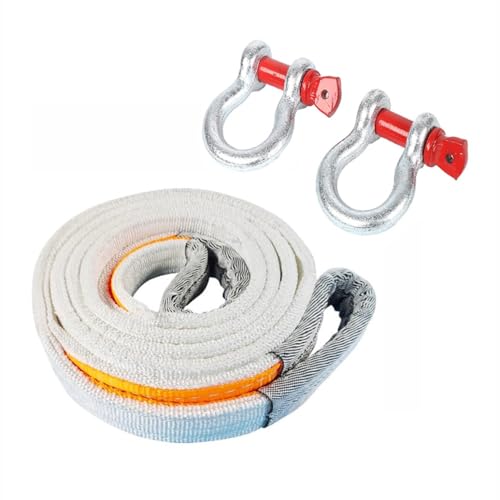 Corde de remorquage voiture 10m sangle de 10 tonnes avec 2 crochets en acier et sac de rangement