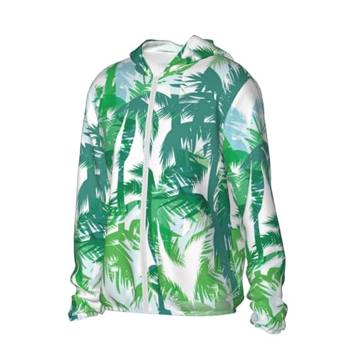 UPF 50+ Sun Protection Hoodie Tropical Summer Palm Windproof Hooded Cooling Shirt2
