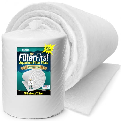 Image of Aquatic Experts Aquarium Filter Floss for Fish Tank Filters - FilterFirst Aquarium Filter Pad - Media Roll for Crystal Clear Water, 3 /4 inch - 1 inch Thick (18 Inch Wide, 12 Feet Long)