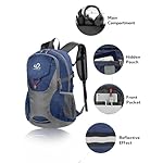 WATERFLY Lightweight Packable Hiking Backpack: 30L Foldable Travel Daypack Ultralight Camping Day Pack for Woman Man - Image 4