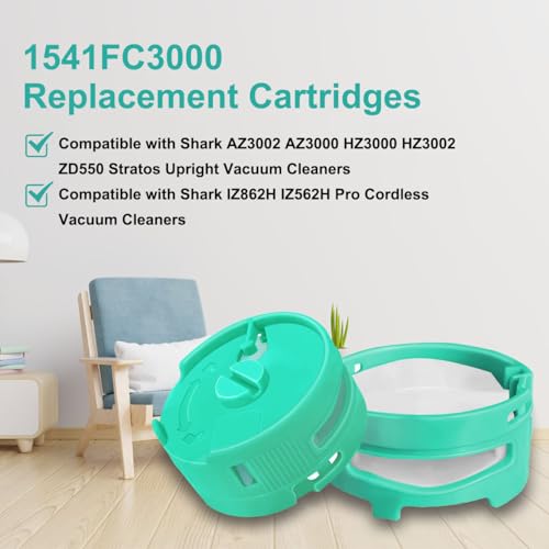 Image of Odor Neutralizer Cartridges Replacement for Shark AZ3000, AZ3002, HZ3000, ZU102 LA702, IZ862H, IZ562H Vacuum Cleaner, Compared to Part# 1541FC3000, 8 Pcak
