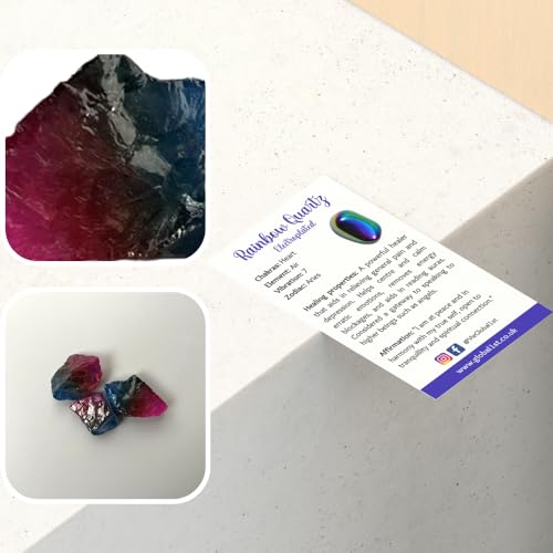 VIE Raw Rough Cut Crystals, 2-4cm, Pack of 12, Rainbow Quartz, Other Colour - Image 3
