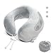 HYM Cuscino per Collo A U, Cuscino per Collo Memory Cotton Cuscino per Cuscino A Forma di U Cuscino Cervicale Siesta Cuscino per Collo - Adatto per Aereo Treno Car Viaggi Lettura Sonno,Grey
