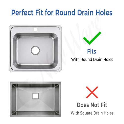 Image of NEW WARE CP SS-PVC 3 Inch Sink Coupling with Stainless Steel Sink Drainer Strainer, Vegetable Waste Sewer Head, Wash Basin Drain Outlet Cup, Leak Proof Waste Sink Coupling for Kitchen & Bathroom,