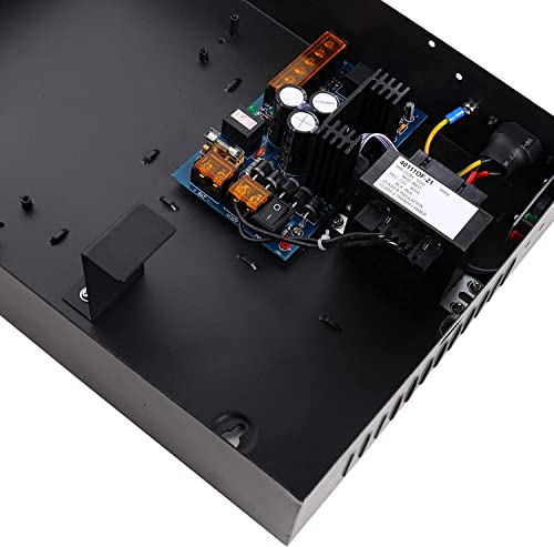 UHPPOTE Input 110VAC Output 12VDC Metal Power Supply Box with Backup Battery Link for Door Access Control Board