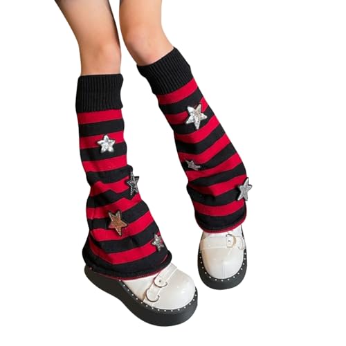 Womens Star Leg Warmers-Lolita Boot Stockings 80s Party Dance Legwarmers Japanese Flared Leg Sleeves