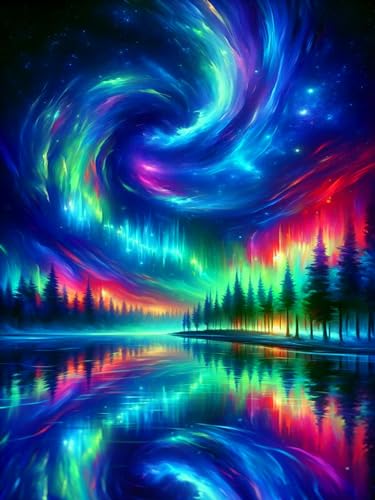 mrpwnle Diamond Art Kits for Adults Northern Lights Diamond Painting
