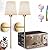 Battery Operated Wall Sconce Set of 2, Wireless Wall Sconces Set of Two, 10 Colors Wall Sconces Battery Operated, 5200mAh Dimmable Bulbs and Remote, for Bedroom, with Bonus Bulb (24 inch - Gold)