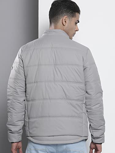 Image of The Indian Garage Co Men Slim Fit Solid Puffer Jackets