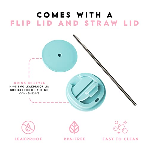 Neon Kactus -Twist & Shout Stainless Steel Tumbler, Insulated Tumblers With Straw And Flip Lid, Double Wall Vacuum Insulated Tumbler Cup For Hot And Cold Drinks, 24Oz Capacity #TOP5