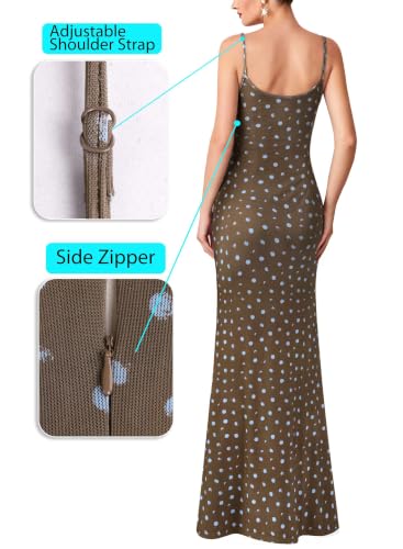 Image of VFSHOW Womens Sexy Spaghetti Strap Formal Prom Evening Gala Long Maxi Dress