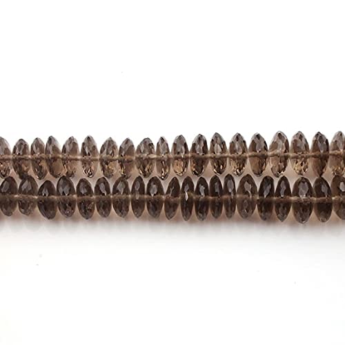 Quartz fumé taillé d'Allemagne perles rondelles haut de gamme 8-15mm pour bijoux
