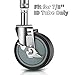 Besitu 4 inches Casters for Wire Shelving Racks, Heavy Duty Metro Rack Wheels with Brake Set of 4 Stem Casters Scaffolding Wheel Replacement (.864