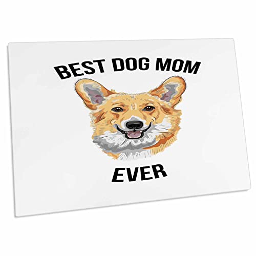 3dRose Best Corgi Dog Mom Ever - Desk Pad Place Mats miniatura 1