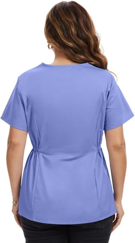 Kitmaz Women's CloudHaven Maternity Scrub Top - V-Neck Soft Stretch Shirt for Pregnancy | 2 Pockets - Image 2