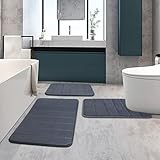 3 Piece Bathroom Rug Set