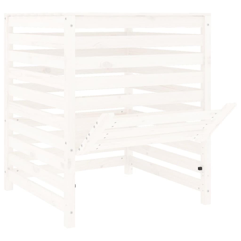 Générique Composteur Blanc 82,5x82,5x99,5 cm Bois Massif de pin,Maison & Jardin, Pelouses & Jardins, Jardinage, Compostage, Composteurs, Blanc (Poids 20KG)