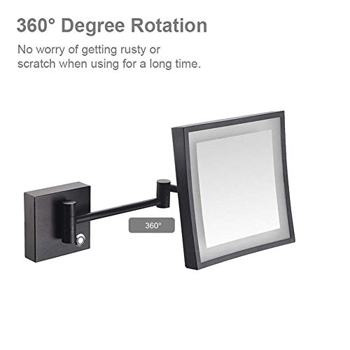 Miroir maquillage LED mural 3X pivotant 360 avec bras extensible - 3