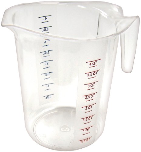 Winco Measuring Cup, Polycarbonate, 4-Quart, Clear - //coolthings.us