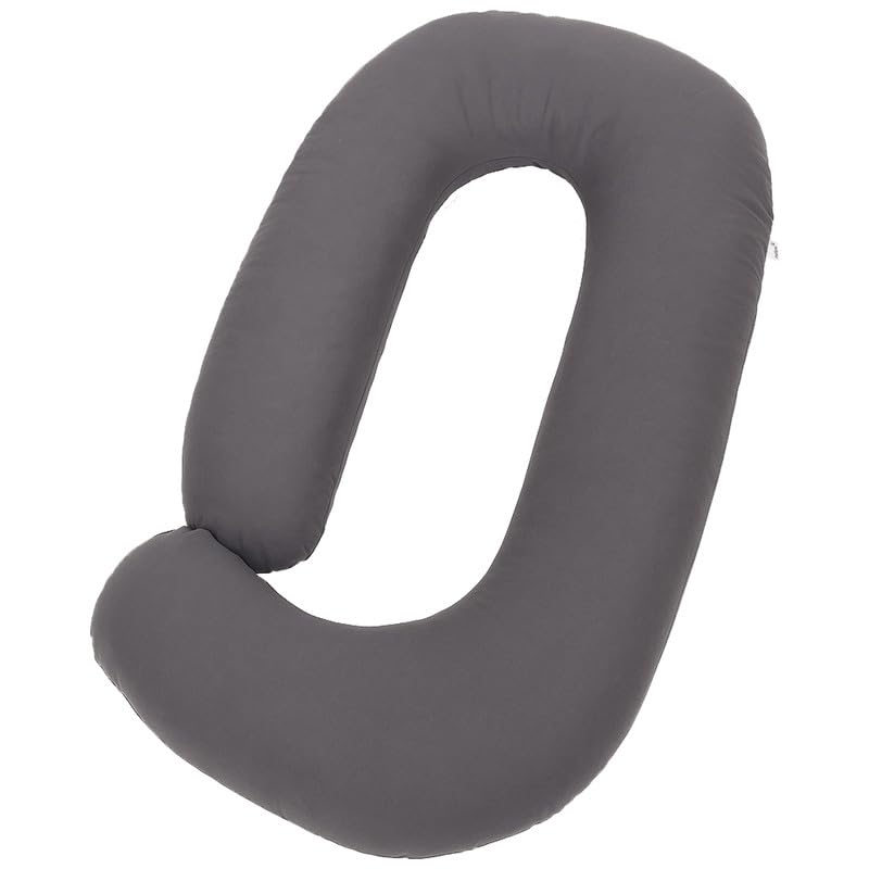 Image of Pregnancy Pillow for Women | Maternity Pillow for Pregnant Women & Newborn Feeding | Full Body Support for Back, Hips, Legs & Belly | Ergonomic Design | Polycotton Cover | Dark Grey