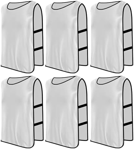 Voetbal trainingsset voor volwassenen, 6 stuks, trainingsset, sportvest voor volwassenen, trainingsvest, trainingsvest, trainingsvesten voor de praktijk basketbal, maat XL, Gras Groen, XL