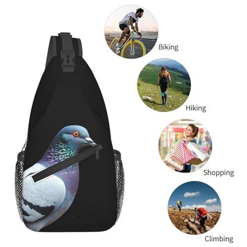 Mochila tipo sling negra para viaje y uso diario miniatura 5