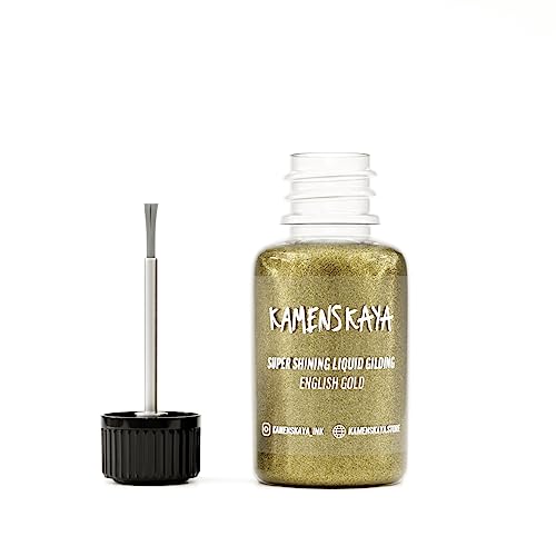 KAMENSKAYA Liquid Gold Leaf Paint - Alcohol Based Fast Drying English Gold Liquid Leaf, 0.68 fl oz (20 ml)