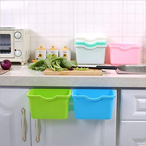 TOSSPER Kitchen Hanging Garbage Storgae Box Home Cabinet Doors Trash Can Organizer Rubbish Container Vegetables Food Garbage Bin Random Color